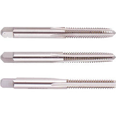 Tap Sets; Chamfer: Plug; Bottoming; Taper; Material: High Speed Steel; Thread Direction: Right Hand; Thread Limit: H3; Number Of Taps: 3; Thread Standard: UNC; Case Type: Plastic Case; Number Of Pieces: 3; Number Of Flutes: 4; Overall Length: 2.50