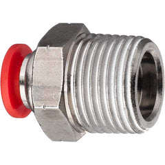 USA Sealing - Plastic Push-To-Connect Tube Fittings Type: Male Straight Tube Outside Diameter (Inch): 1/2 - All Tool & Supply