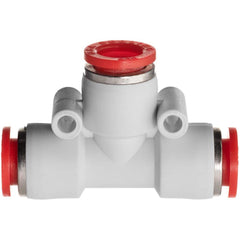 USA Sealing - Plastic Push-To-Connect Tube Fittings Type: Reducing Union Tee Tube Outside Diameter (Inch): 1/2 x 3/8 - All Tool & Supply