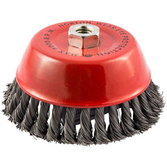 Norton - 6" Diam 5/8-11 Threaded Arbor Carbon Steel Fill Cup Brush - All Tool & Supply