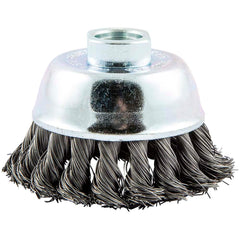 Norton - 2-3/4" Diam 5/8-11 Threaded Arbor Carbon Steel Fill Cup Brush - All Tool & Supply