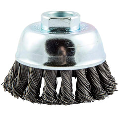 Norton - 2-3/4" Diam 5/8-11 Threaded Arbor Carbon Steel Fill Cup Brush - All Tool & Supply