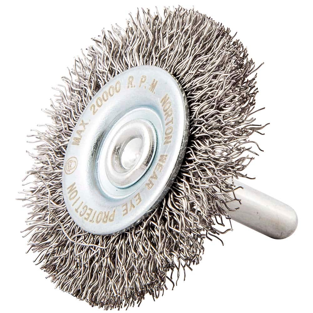 Norton - 2" OD, Crimped Carbon Wheel Brush - All Tool & Supply