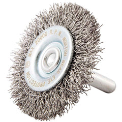 Norton - 2" OD, Crimped Carbon Wheel Brush - All Tool & Supply