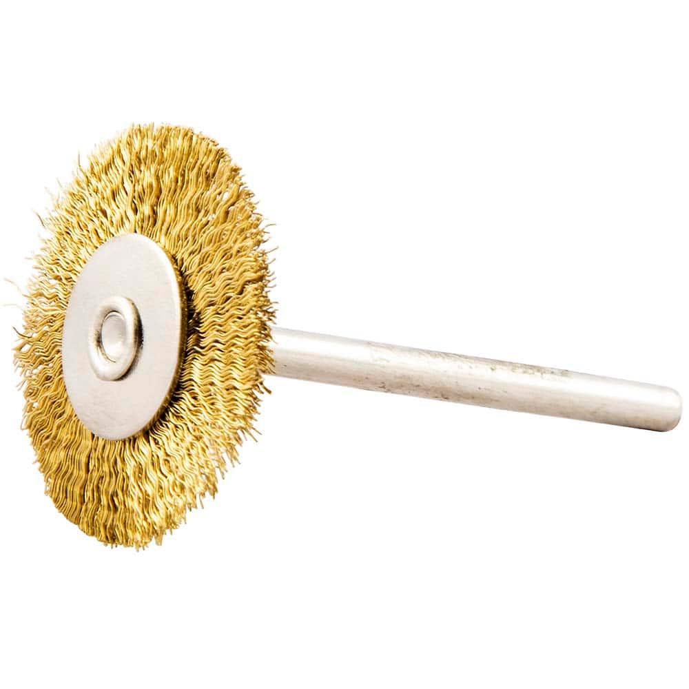 Norton - 1" OD, Crimped Brass Wheel Brush - All Tool & Supply