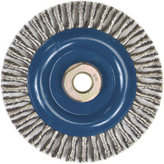 Norton - 5" OD, 5/8-11 Arbor Hole, Stringer Bead Stainless Steel Wheel Brush - All Tool & Supply