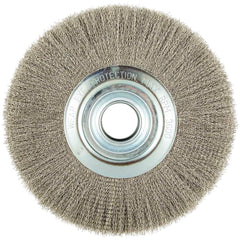 Norton - 12" OD, 2" Arbor Hole, Crimped Carbon Wheel Brush - All Tool & Supply