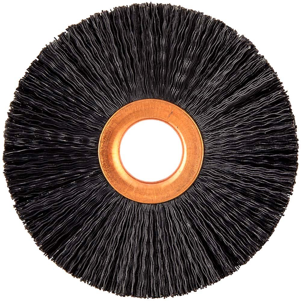 Norton - 3" OD, 5/8" Arbor Hole, Crimped Nylon Wheel Brush - All Tool & Supply