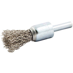 Norton - End Brushes Brush Diameter (Inch): 1/2 Fill Material: Stainless Steel - All Tool & Supply