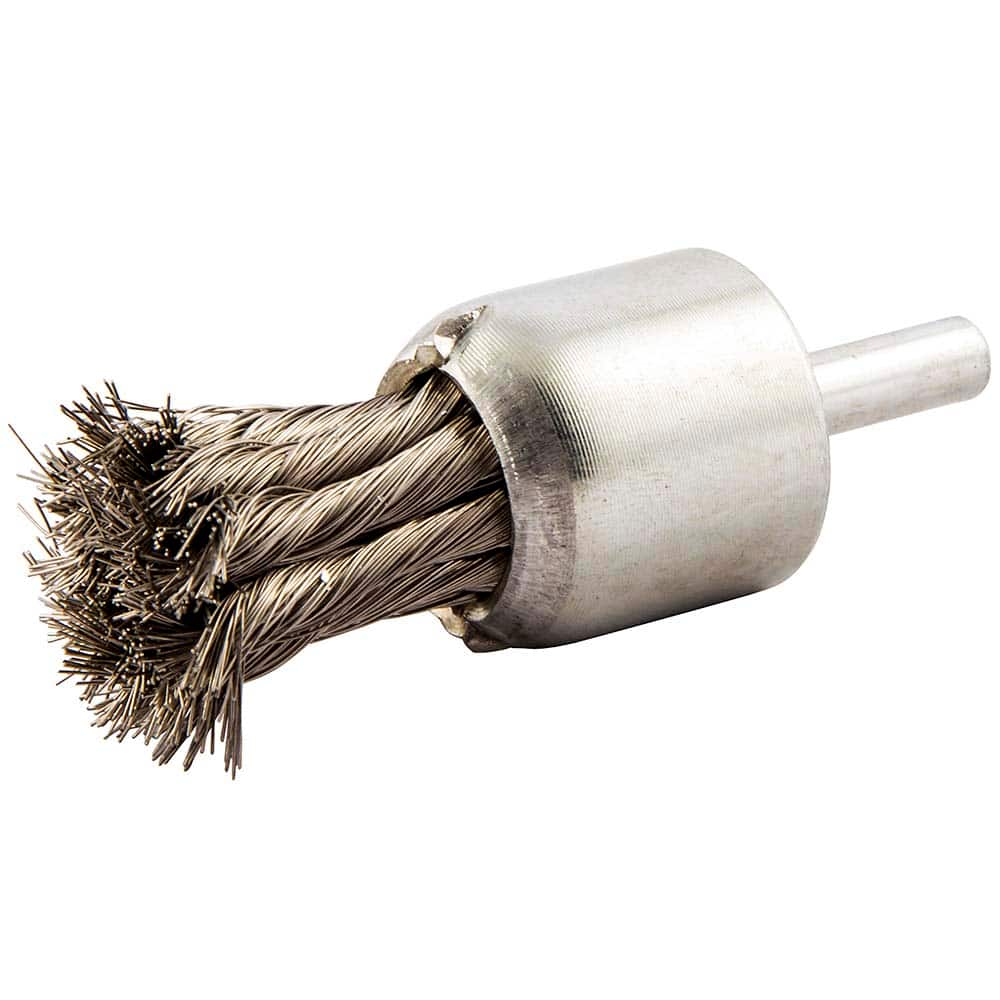 End Brushes: 1″ Dia, Stainless Steel, Knotted Wire 22,000 Max RPM