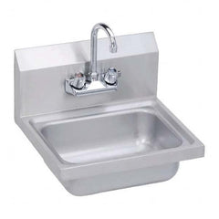 ELKAY - Stainless Steel Sinks Type: Hand Sink Wall Mount w/Manual Faucet Outside Length: 17 (Inch) - All Tool & Supply