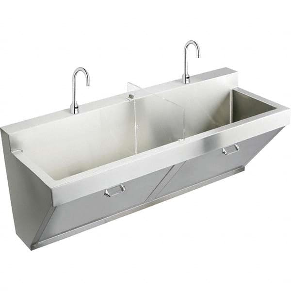 ELKAY - Stainless Steel Sinks Type: Surgeon's Scrub Sink Outside Length: 60 (Inch) - All Tool & Supply