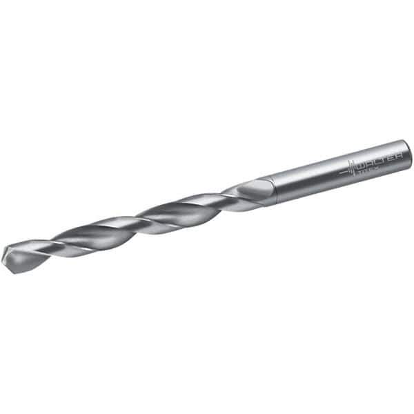 Walter-Titex - 6.6mm 118° Solid Carbide Jobber Drill - Bright Finish, Right Hand Cut, Spiral Flute, Straight Shank, 101mm OAL, N Point - All Tool & Supply