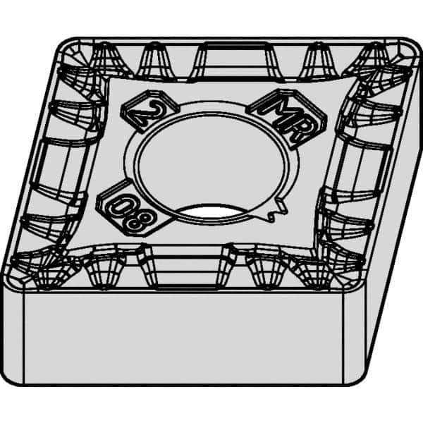 Kennametal - CNMG433 MR Grade KCK15B Carbide Turning Insert - TiCN/Al2O3/TiOCN Finish, 80° Diamond, 1/2" Inscr Circle, 3/16" Thick, 3/64" Corner Radius - All Tool & Supply