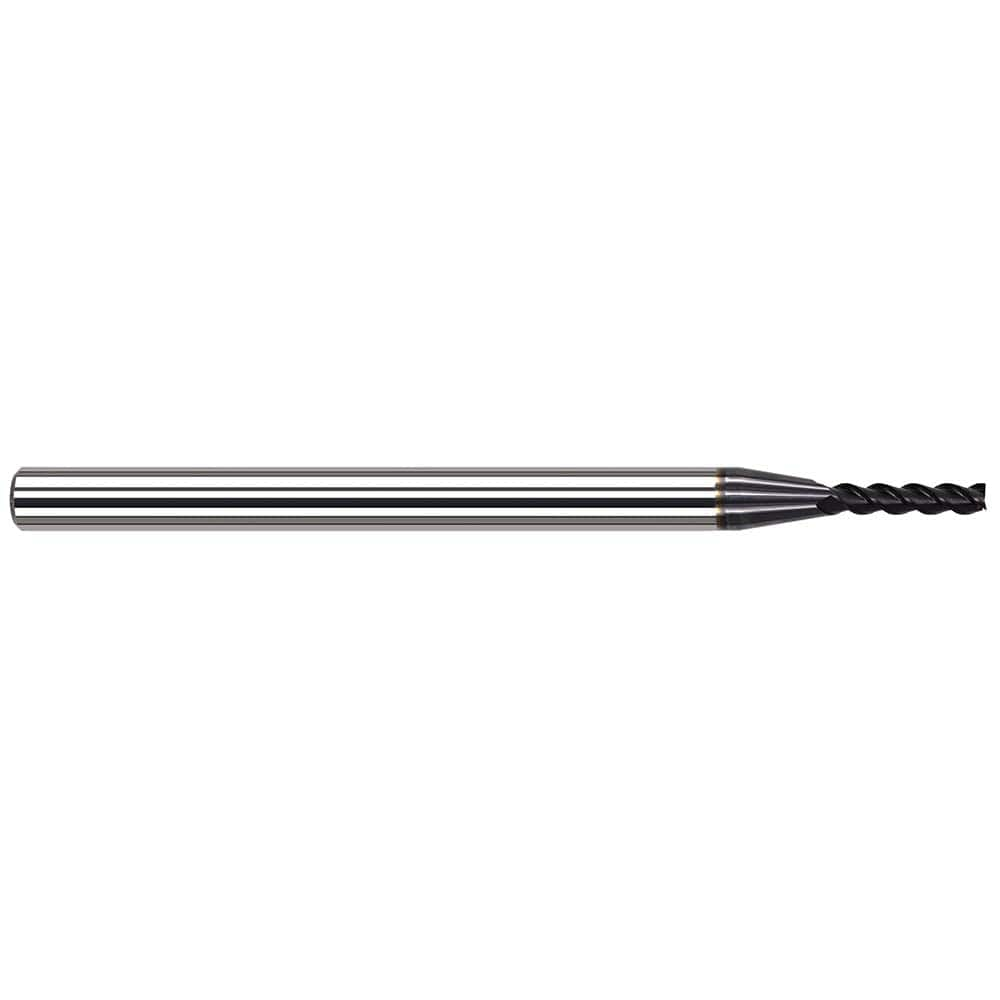 Corner Radius End Mill: 1/8″ Dia, 5/8″ LOC, 1/64″ Radius, 4 Flutes, Solid Carbide 2-1/2″ OAL, 1/8″ Shank Dia, 37 ° Helix, AlTiN Coated, Corner Radius End