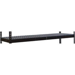 Hallowell - 96" Wide, Open Shelving Accessory/Component - Steel, 24" Deep, Use with Black Rivetwell Double Rivet Boltless Shelving - All Tool & Supply