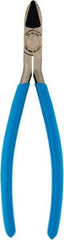 Channellock - 7-1/2" OAL, 10-20 AWG Capacity, Flush Cutter - 0.91" Jaw Length, PVC Handle - All Tool & Supply