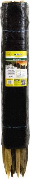 Tenax - 100' Long" x 36" High Silt Fence - Black Woven Polypropylene, For Erosion Control - All Tool & Supply