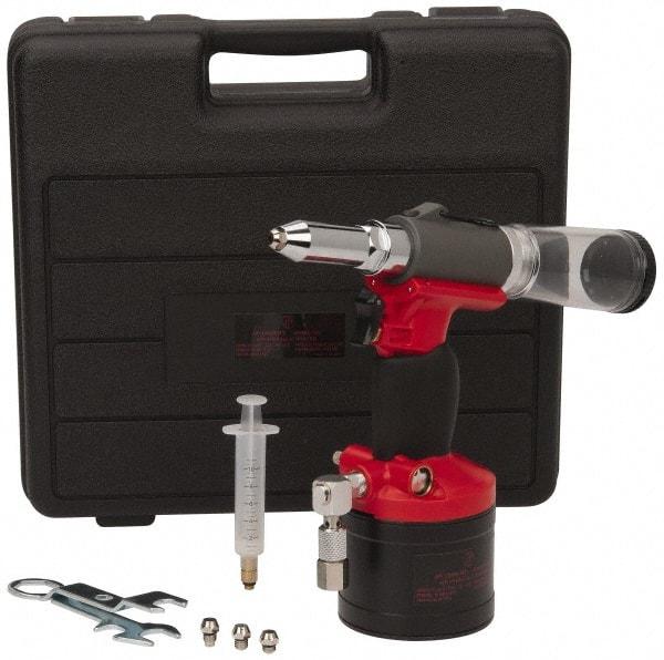 PRO-SOURCE - 3/32, 1/8, 5/32 & 3/16" Capacity, Air Riveter - 4 CFM, 15mm Long Stroke, 1/4 NPT Inlet - All Tool & Supply