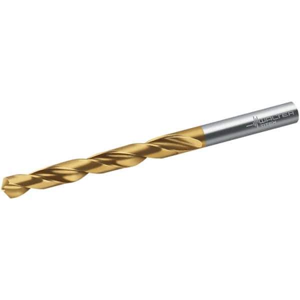 Walter-Titex - 12.5mm 118° High Speed Steel Jobber Drill - TiN Finish, Right Hand Cut, Spiral Flute, Straight Shank, 151mm OAL, N Point - All Tool & Supply