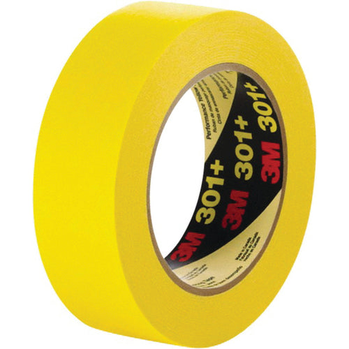 3M Performance Yellow Masking Tape 301+ 24 mm × 55 m 6.3 mil - All Tool & Supply