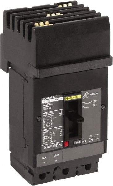 Square D - 30 Amp, 600 VAC, 3 Pole, Plug In Molded Case Circuit Breaker - Thermal Magnetic Trip, Multiple Breaking Capacity Ratings, 14-3/0 AWG - All Tool & Supply