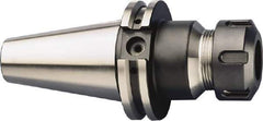 HAIMER - 1mm to 16mm Capacity, 70mm Projection, CAT40 Taper Shank, ER25 Collet Chuck - 0.0001" TIR, Through-Spindle & DIN Flange Coolant - Exact Industrial Supply