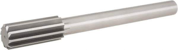 Hertel - 2" High Speed Steel 12 Flute Chucking Reamer - Straight Flute, 1-1/2" Straight Shank, 4" Flute Length, 14" OAL - All Tool & Supply