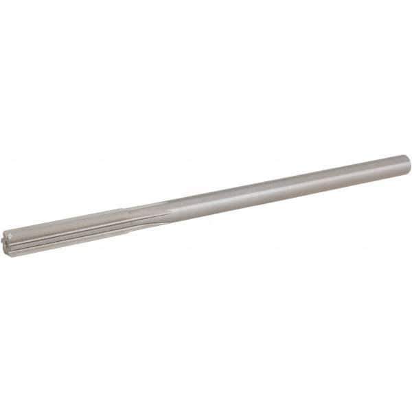 Hertel - 0.267" High Speed Steel 6 Flute Chucking Reamer - Straight Flute, 1/4" Straight Shank, 1-1/2" Flute Length, 6" OAL - All Tool & Supply