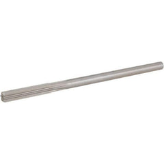 Hertel - 0.267" High Speed Steel 6 Flute Chucking Reamer - Straight Flute, 1/4" Straight Shank, 1-1/2" Flute Length, 6" OAL - All Tool & Supply