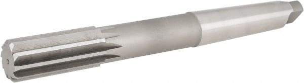 Hertel - 1-5/16" High Speed Steel 10 Flute Chucking Reamer - Straight Flute, Morse Taper Shank, 3" Flute Length, 11-1/2" OAL - All Tool & Supply