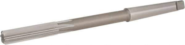 Hertel - 13/32" High Speed Steel 6 Flute Chucking Reamer - Straight Flute, Morse Taper Shank, 1-3/4" Flute Length, 7" OAL - All Tool & Supply