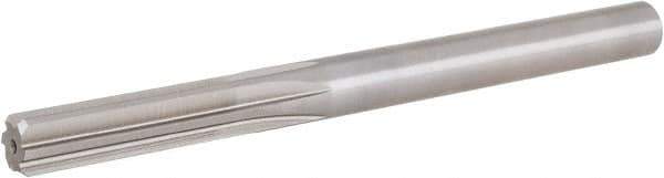 Hertel - 1/2" High Speed Steel 6 Flute Chucking Reamer - Straight Flute, Straight Shank, 2" Flute Length, 6" OAL - All Tool & Supply