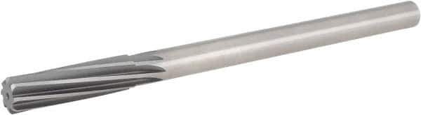 Hertel - 23/32" Cobalt 8 Flute Chucking Reamer - Spiral Flute, Straight Shank, 2-1/4" Flute Length, 9" OAL - All Tool & Supply