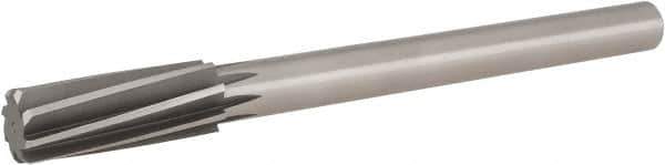 Hertel - 1-3/8" High Speed Steel 10 Flute Chucking Reamer - Spiral Flute, 1" Straight Shank, 3-1/4" Flute Length, 12" OAL - All Tool & Supply