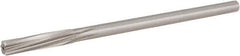 Hertel - 15/32" High Speed Steel 6 Flute Chucking Reamer - Spiral Flute, 0.373" Straight Shank, 1-3/4" Flute Length, 7" OAL - All Tool & Supply