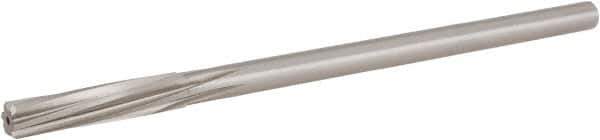 Hertel - 13/32" High Speed Steel 6 Flute Chucking Reamer - Spiral Flute, 0.3105" Straight Shank, 1-3/4" Flute Length, 7" OAL - All Tool & Supply