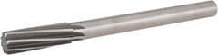 Hertel - 23/32" High Speed Steel 8 Flute Chucking Reamer - Spiral Flute, 9/16" Straight Shank, 2-1/4" Flute Length, 9" OAL - All Tool & Supply