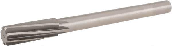 Hertel - 15/16" Cobalt 6 Flute Chucking Reamer - Spiral Flute, 0.2075" Straight Shank, 2-5/8" Flute Length, 10" OAL - All Tool & Supply