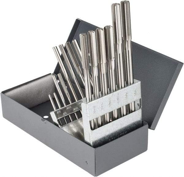 Hertel - 0.124" to 0.501", Chucking Reamer Set - Straight Flute, Right Hand Cut, 14 Pieces - All Tool & Supply