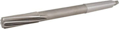 Hertel - 3/4" High Speed Steel 10 Flute Chucking Reamer - Spiral Flute, 2MT Morse Taper Shank, 2-1/2" Flute Length, 9-1/2" OAL - All Tool & Supply