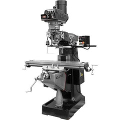 Jet - 9" Table Width x 49" Table Length, Electronic Variable Speed Control, 3 Phase Knee Milling Machine - R8 Spindle Taper, 3 hp - All Tool & Supply