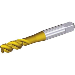 Kennametal - M18x2.50 Metric 4 Flute Modified Bottoming Spiral Flute Tap - Cobalt, Oxide Finish, 102.4mm OAL, Right Hand Flute, Right Hand Thread, D7 - All Tool & Supply