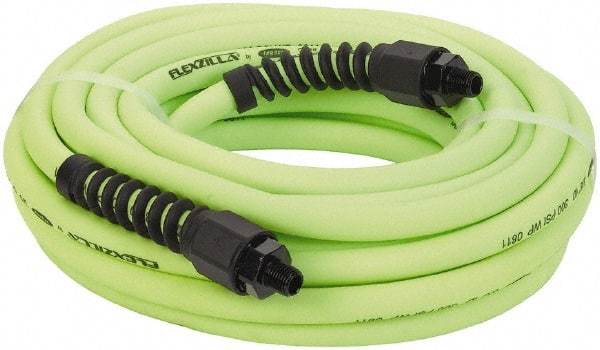 Legacy - 3/8" ID x 0.61" OD 25' Long Multipurpose Air Hose - MNPT x MNPT Ends, 300 Working psi, 150°, 1/4" Fitting, Green - All Tool & Supply