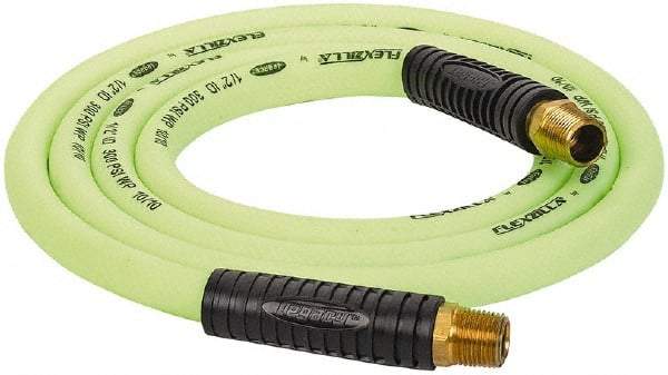 Legacy - 1/2" ID x 0.74" OD 8' Long Lead-In Whip Hose - FNPT x MNPT Swivel Ends, 300 Working psi, 140°, 1/2" Fitting, Green - All Tool & Supply