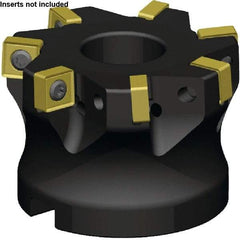 Kennametal - 8 Inserts, 100mm Cut Diam, 32mm Arbor Diam, 9.16mm Max Depth of Cut, Indexable Square-Shoulder Face Mill - 2° Lead Angle, 50mm High, SN_J10T308EN__ Insert Compatibility, Series KSSM - All Tool & Supply