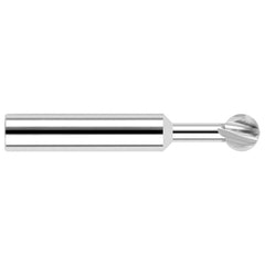 Harvey Tool - 3/8" Diam 300° Wrap Angle 0.349" LOC 4-Flute Uncoated Undercut End Mill - Exact Industrial Supply