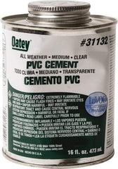 Oatey - 16 oz All-Purpose Medium Bodied Cement - Clear, Use with PVC - All Tool & Supply