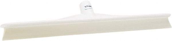 Vikan - 19.67" Rubber Blade Floor Squeegee - Single Edge, White, Plastic Holder - All Tool & Supply