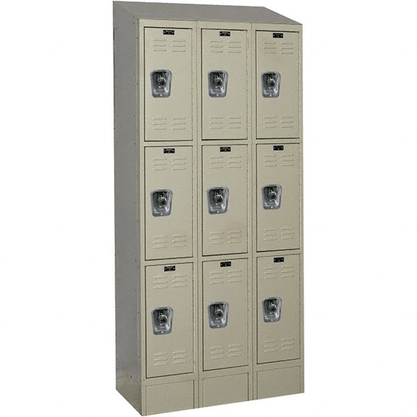 Hallowell - 9 Door, 3 Tier, Ready-Built Wardrobe & Box Lockers - All Tool & Supply